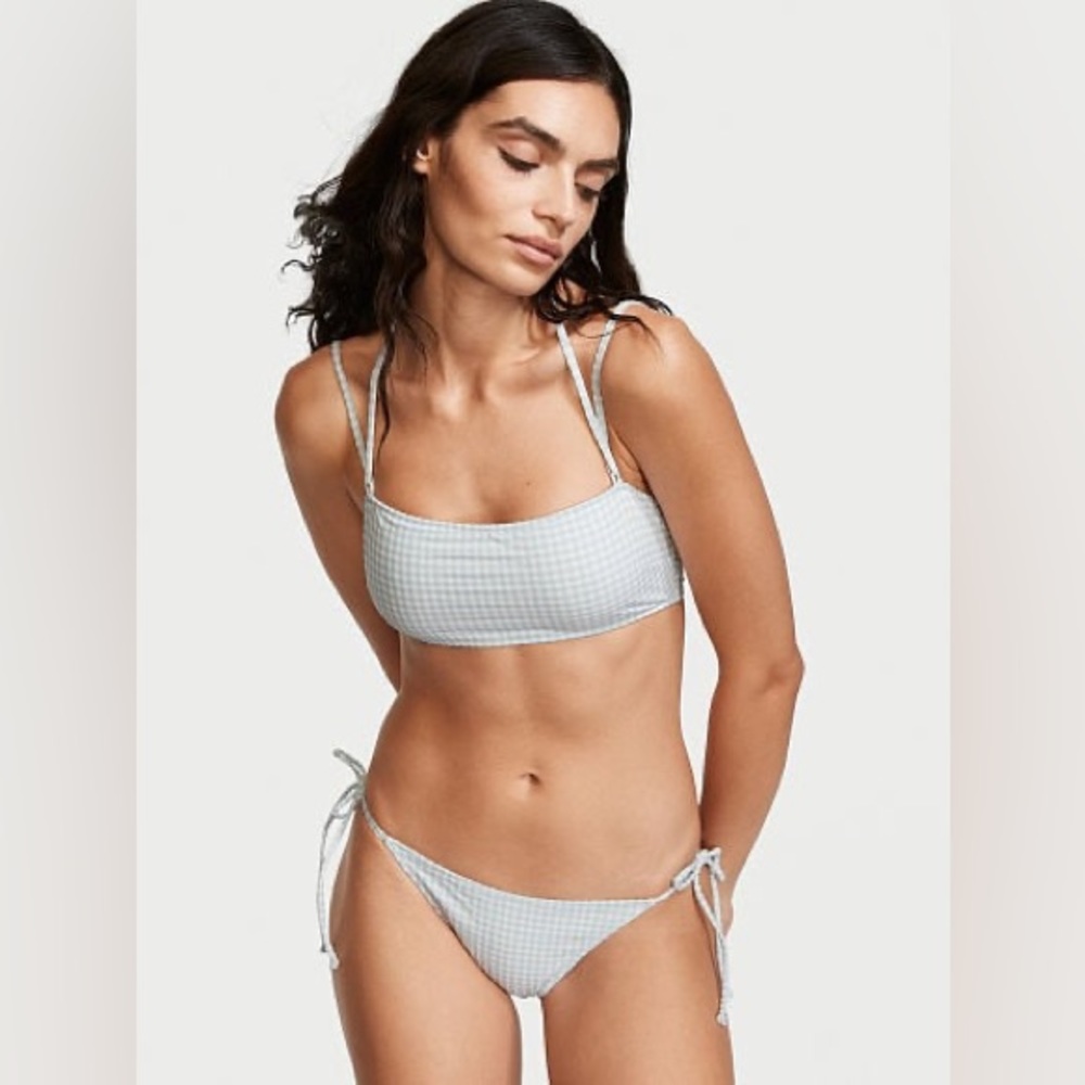 NEW Gingham Brazilian String Bikini Bottom
